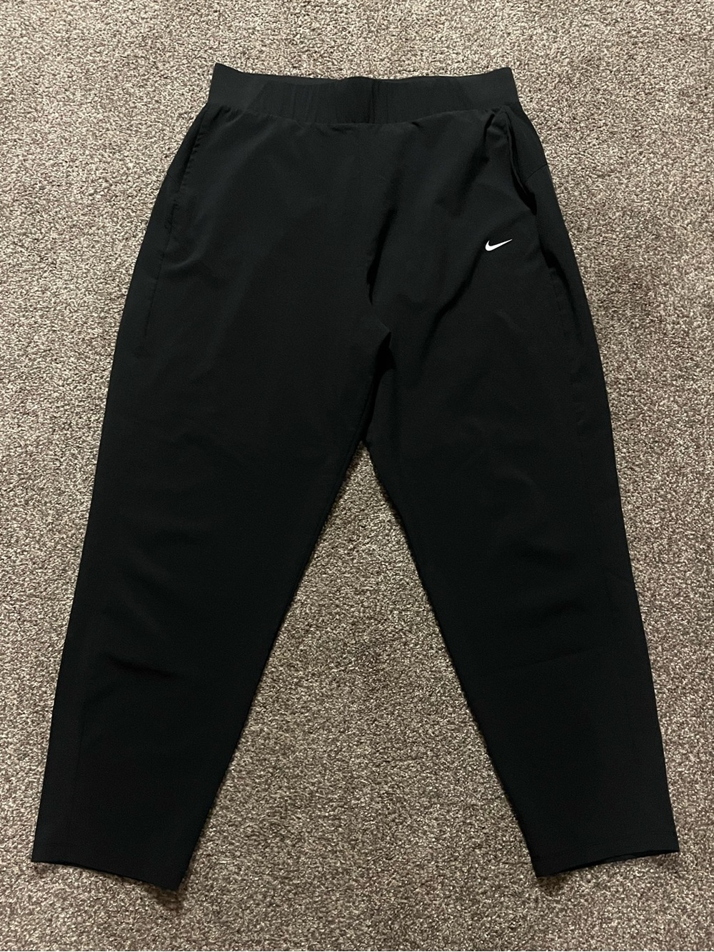 Nike Black Women's Track Joggers with White Swoosh